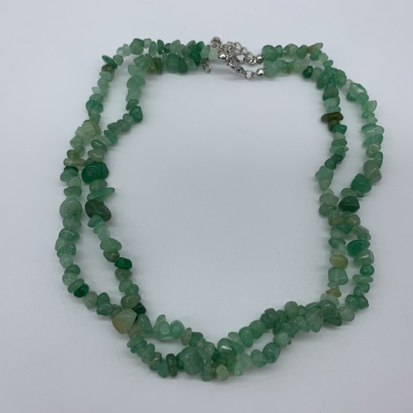 #2 Green Aventurine Natural Rough Stone Necklace - Picture 4 of 8